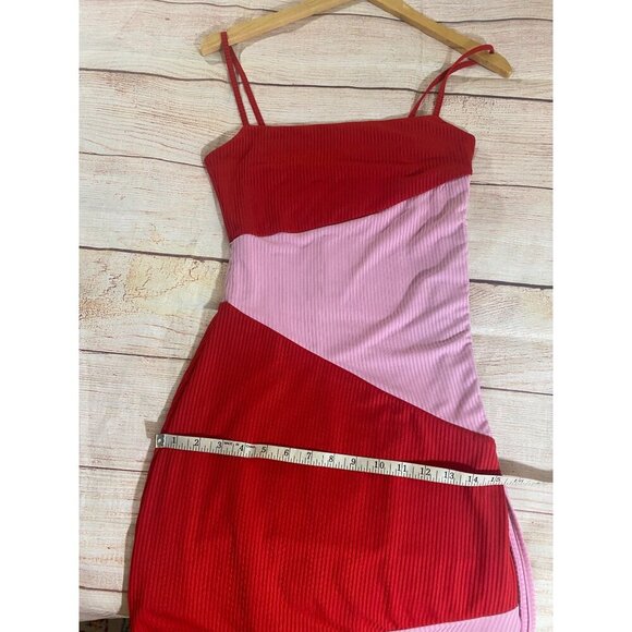 Revolve More To Come Women's Pink, Red Cami Mini Dress - Small - Picture 9 of 14